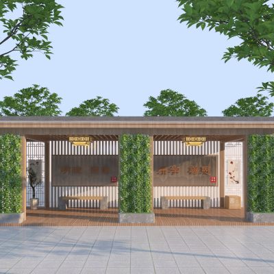 新中式景观廊架