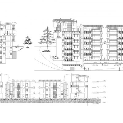 公寓楼外立面图纸下载