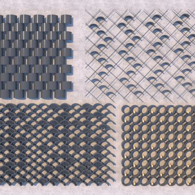 中式瓦片景墙_瓦片墙