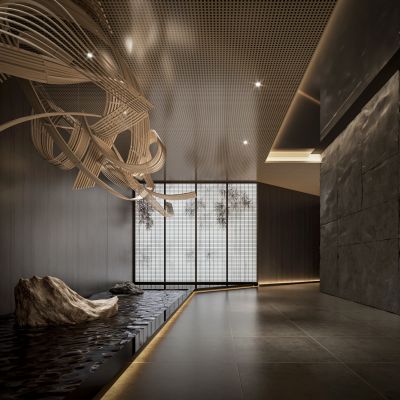 现代过道 艺术装置 雕塑