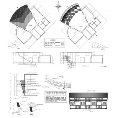 太阳能研究使用Aparasol Autocad Dwg