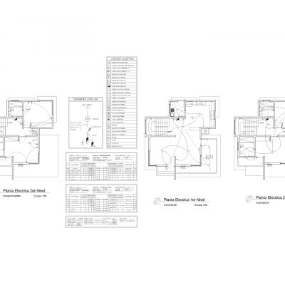复式住宅插座和照明项目Dwg文件