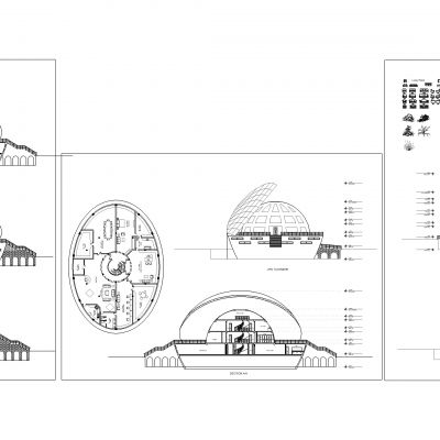 圆形房屋图纸项目