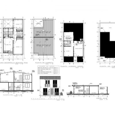 家庭住宅建筑免费Dwg图纸
