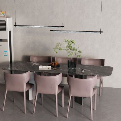 现代大理石餐桌 空调