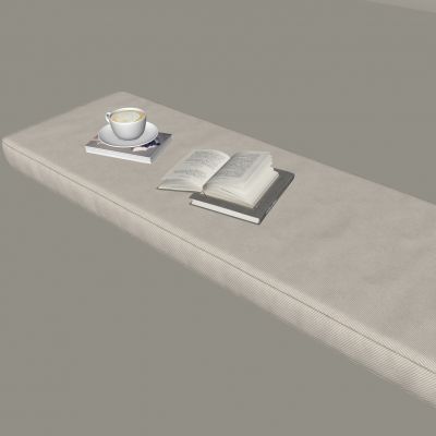 现代奶油风坐垫 飘窗坐垫 榻榻米坐垫 布艺软包软饰 书本书籍咖啡