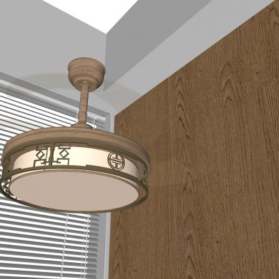 新中式风扇灯 中式吊扇灯 电扇吊灯 餐厅风扇灯