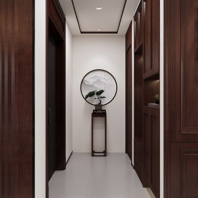 新中式玄关 新中式鞋柜 