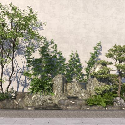 现代假山流水 假山水景