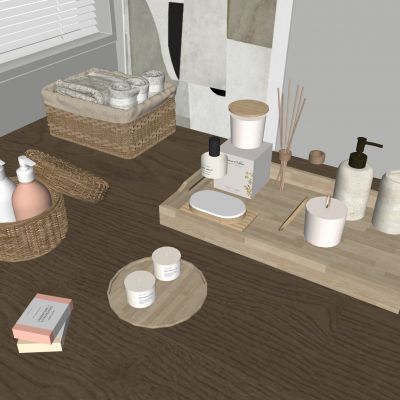 洗浴洗护卫浴用品 香薰毛巾浴巾 藤编筐 收纳置物篮 储物托盘 化妆品护肤品