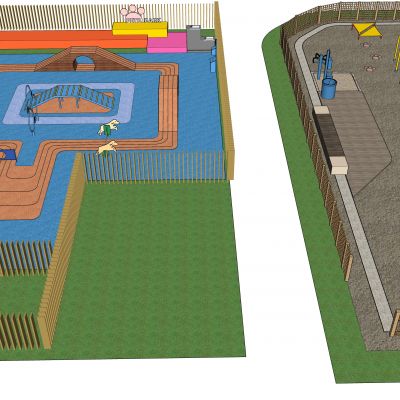居住区宠物乐园互动场地 