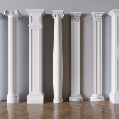 欧式古典罗马柱 简欧柱子 雕花柱头柱子 圆柱 方柱 罗马柱