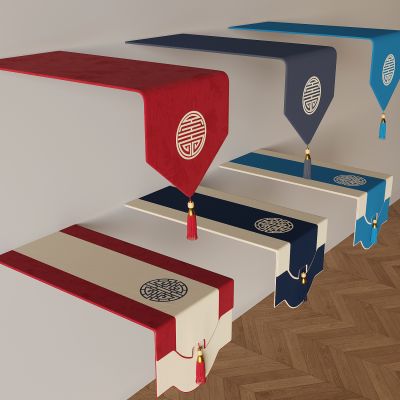 新中式帷幔 桌旗 茶桌布垫 桌布茶几装饰品 床幔桌幔 