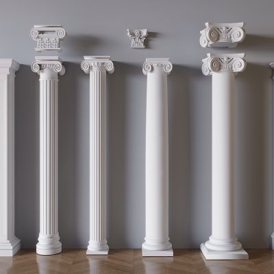 欧式古典罗马柱 简欧柱子 雕花柱头柱子 圆柱