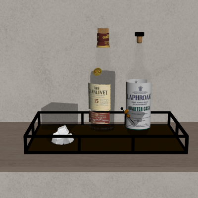 中古风托盘 酒瓶酒具醒酒器 长方形茶盘 收纳装饰托盘