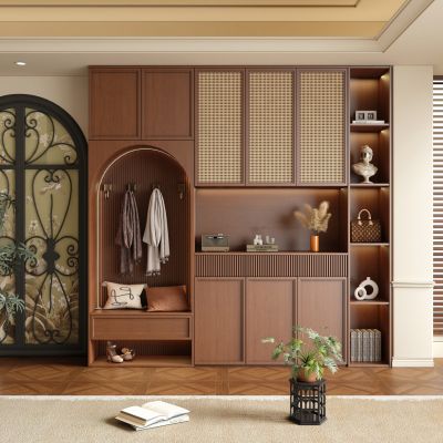  现代中古风入户鞋柜 玄关柜