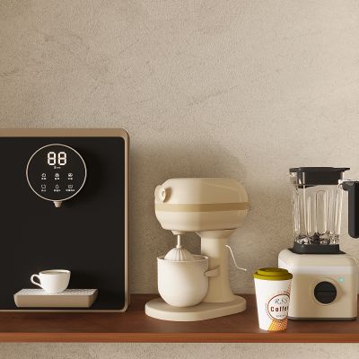 现代咖啡机 直饮机 咖啡杯