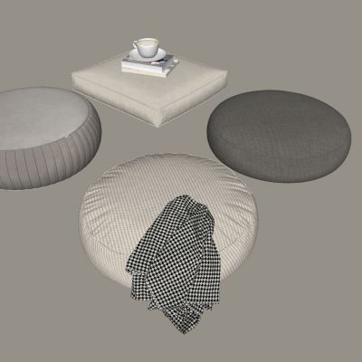 现代奶油风坐垫 飘窗垫 榻榻米坐垫 圆垫布艺软包 书籍咖啡 