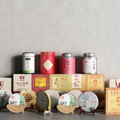 现代茶叶 茶饼 包装