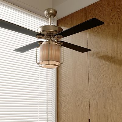 侘寂中古风风扇灯 风扇吊灯 吊扇灯 餐厅风扇灯