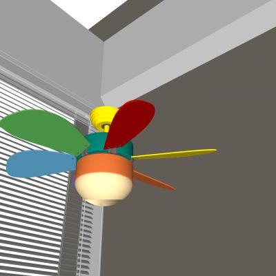 幼儿园儿童风扇灯 风扇吊灯 吊扇灯 多巴胺风扇灯
