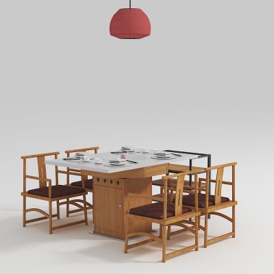 火锅餐桌椅组合