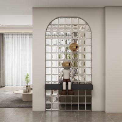 现代玄关过道 隔断