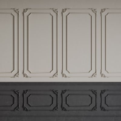 法式背景墙 法式护墙板 法式雕花线条