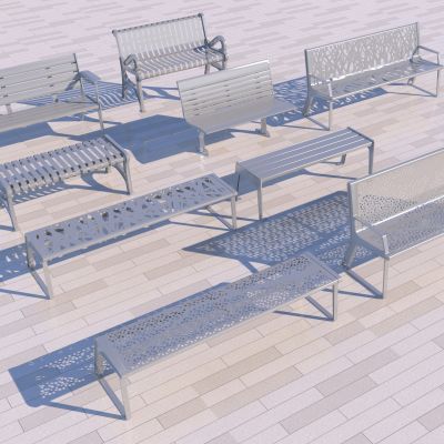 现代景观座凳 公园椅凳公共座椅