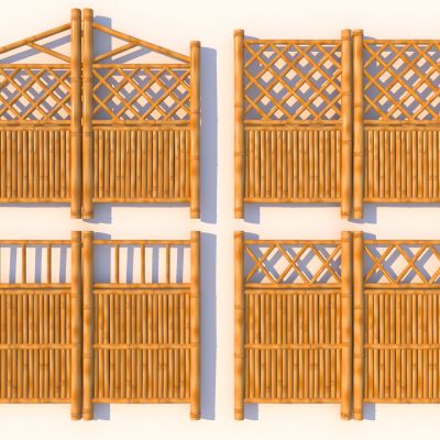 中式竹篱笆门