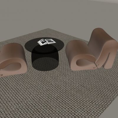 轻奢水波纹沙发椅 异形接待室沙发 商务洽谈桌椅 圆几圆桌 意式弧形沙发