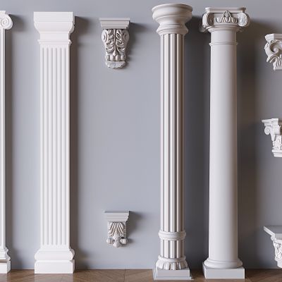 欧式罗马柱 简欧柱子罗马柱 雕花柱头柱子 圆柱方柱