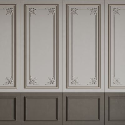 法式背景墙 法式护墙板 法式雕花线条