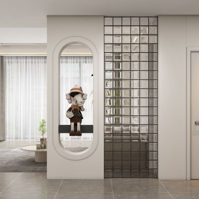 现代玄关过道 隔断