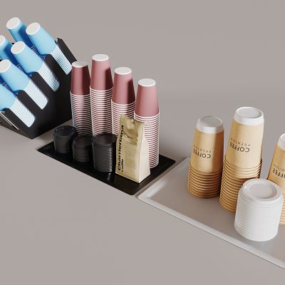 现代杯子 一次性纸杯水杯 纸杯架 奶茶杯咖啡杯饮料杯