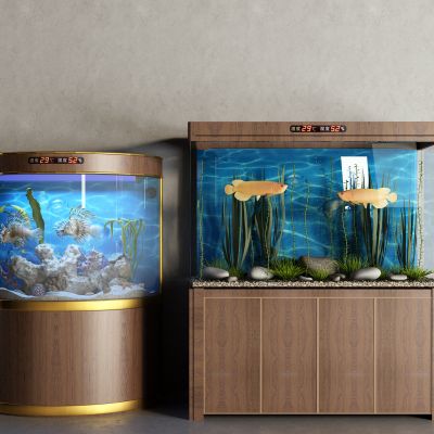 中式鱼缸 水族箱
