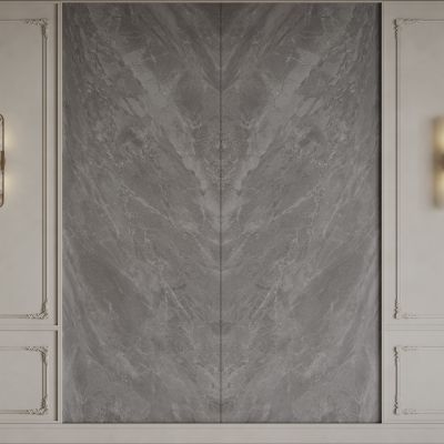 法式背景墙 法式护墙板 法式雕花线条3D模型