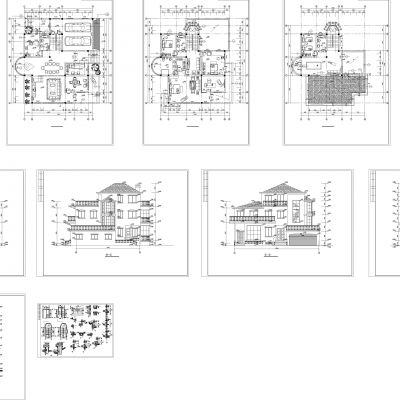 建筑房子图纸CAD施工图