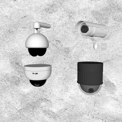 现代监控摄像头 监控器监控设备 球形摄像头红外 安防监控探头