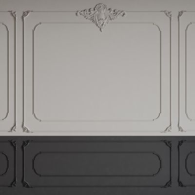 法式背景墙 法式护墙板 法式雕花线条