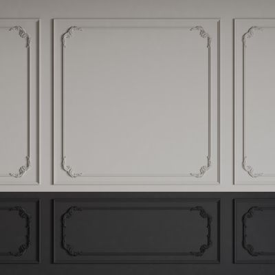 法式背景墙 法式护墙板 法式雕花线条