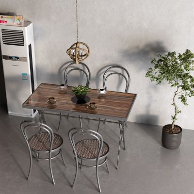 工业风咖啡桌 空调 吊灯