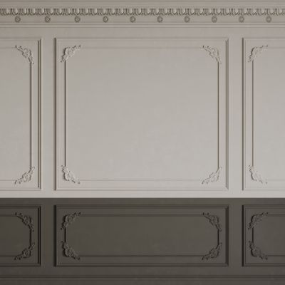 法式背景墙 法式护墙板 法式雕花线条