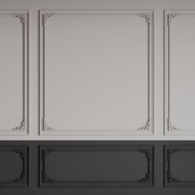 法式背景墙 法式护墙板 法式雕花线条