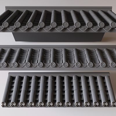 中式屋檐飞檐 屋顶屋脊琉璃瓦 瓦片 檐线 建筑构件 古建飞檐