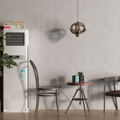 工业风咖啡桌 空调 吊灯