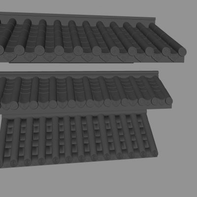 中式屋檐飞檐 屋顶屋脊琉璃瓦 瓦片 檐线 建筑构件 古建飞檐