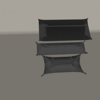 中式屋檐飞檐 屋顶屋脊琉璃瓦 瓦片 檐线 建筑构件 古建飞檐