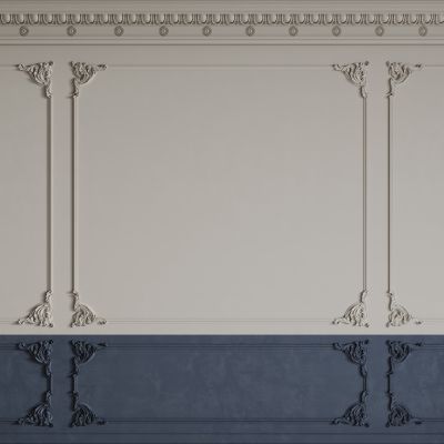 法式背景墙 法式护墙板 法式雕花线条