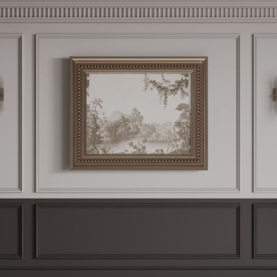 法式背景墙 法式护墙板 法式雕花线条